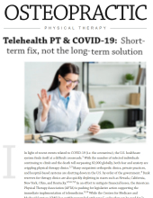Osteopractic Physical Therapy: Telehealth PT & COVID-19: Short-term fix, not the long-term solution